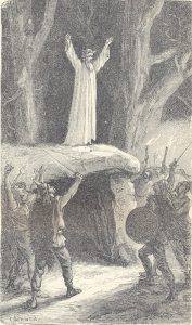 Représentation romantique du XIXe siècle sur l'imaginaire du druide gaulois Ⓒ Pinterest